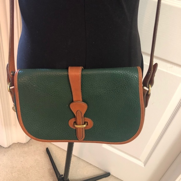 Vintage Dooney and Bourke Over Under Bag, Green - Picture 2 of 12